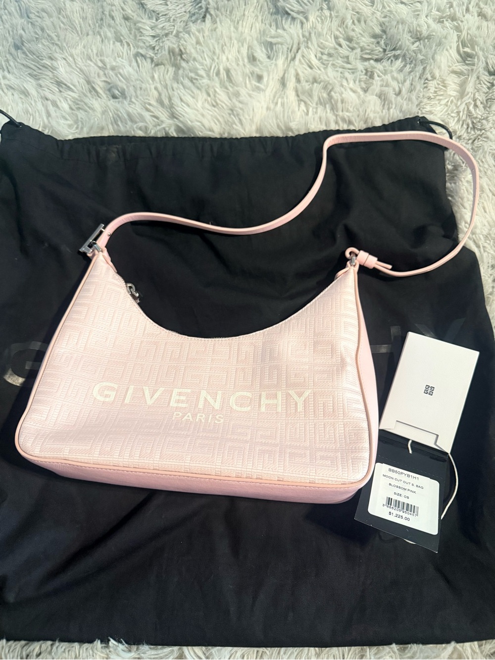 Givenchy Moon Cutout Small Adjustable Strap Shoulder Bag- Blossom Pink